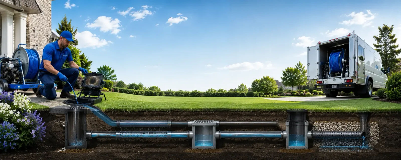Outdoor drain cleaning information for Reedsville, WI